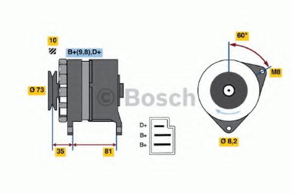 BOSCH 9 120 144 290 Alternator